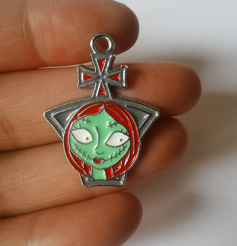 10 Uds. De colgantes de pesadilla de Disney antes de Navidad, dijes para hacer joyas, pendientes, colgantes, collares, pulseras, accesorios DIY