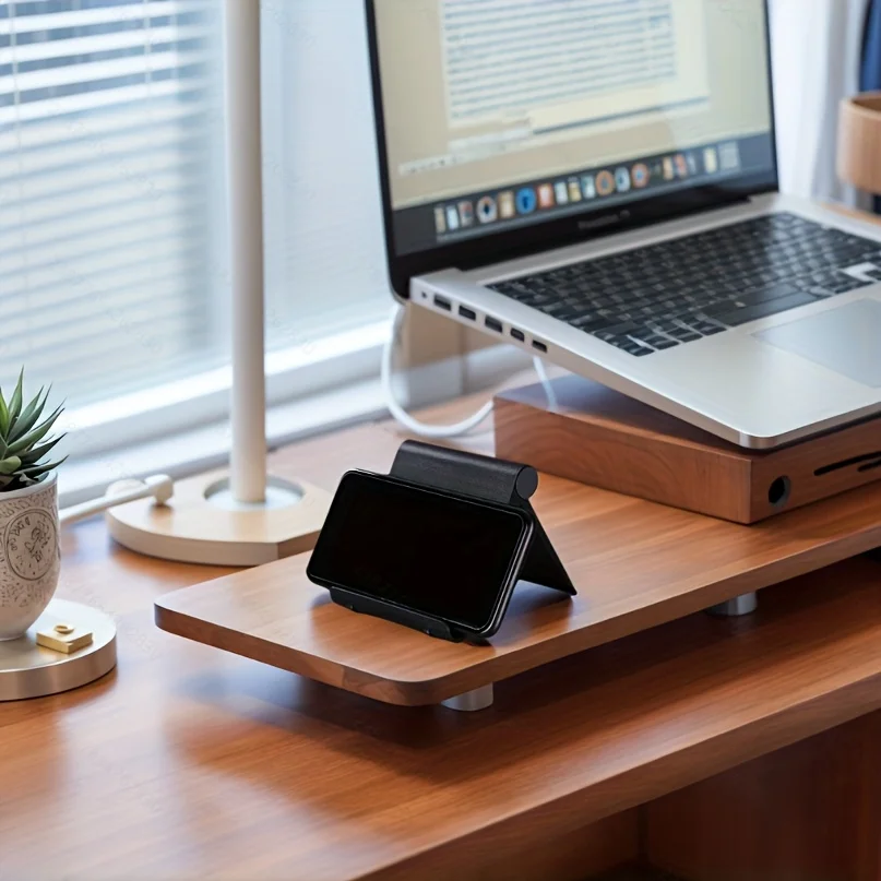 

1pc Portable Folding Stand | Made of ABS Material, Suitable for Mobile Phones and Tablets, Creative and Easy to Use