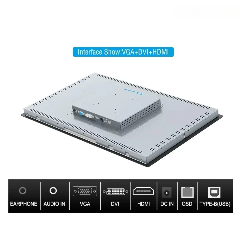 HD DP Interface Metal Enclosure Open Frame 23.6 23.8 24 Inch PCAP Touch Monitor Support Medical Glove