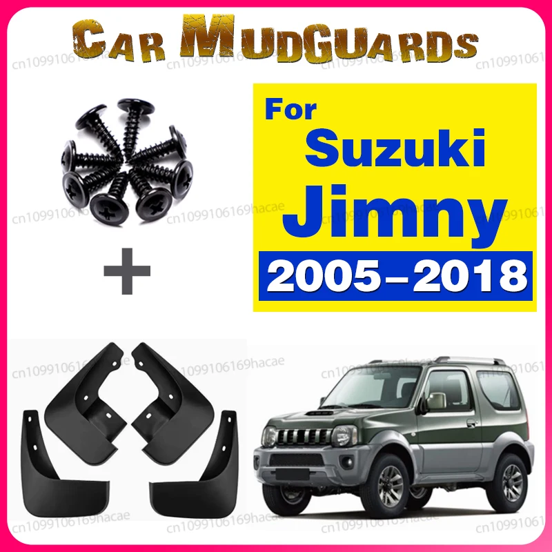 For Suzuki Jimny 2005-2018 Car Tire Mud Flaps Durable Splash Guards Custom Fit All-Weather Protection Easy Installation