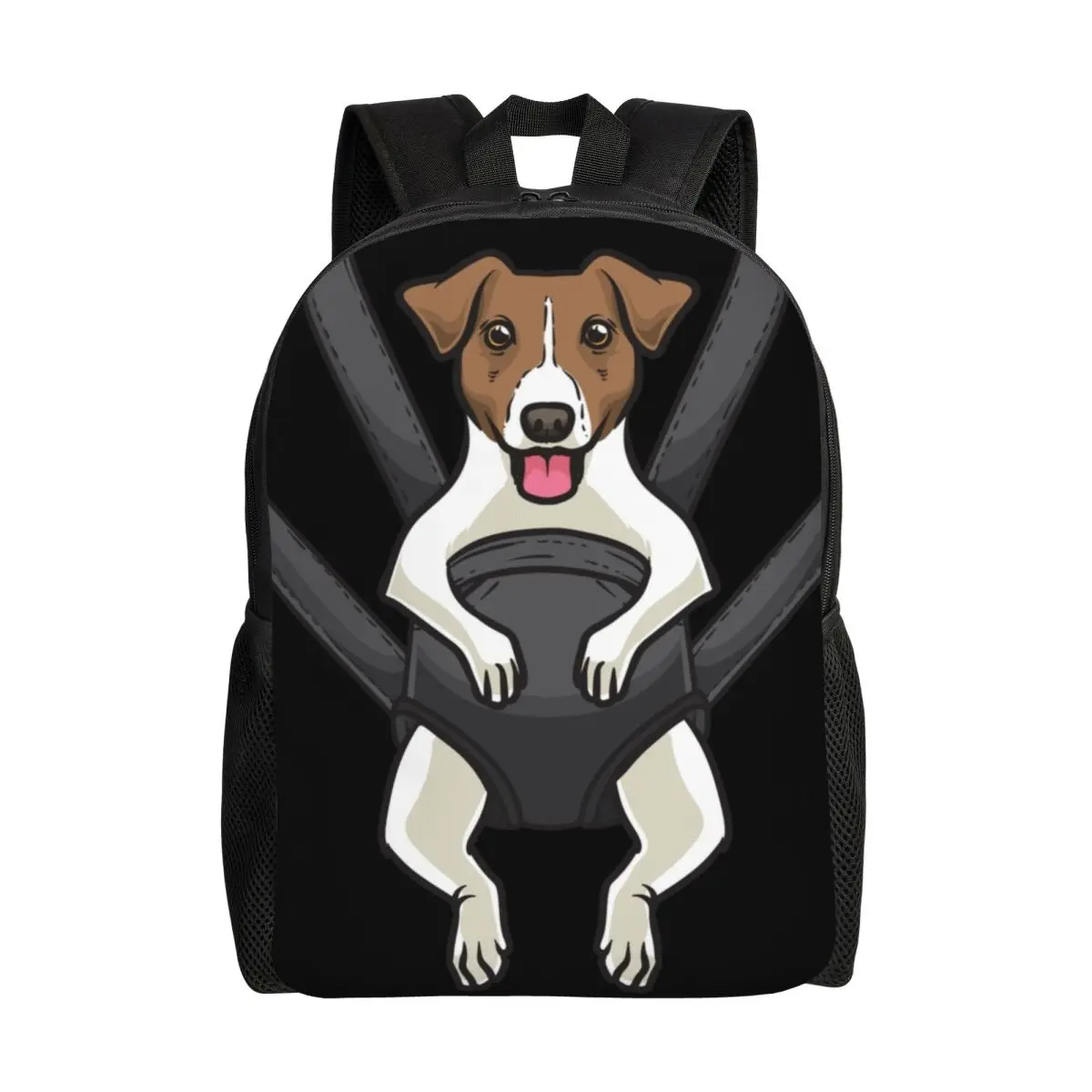 Jack Russell Terrier Carrier Bag Travel Backpack Women Men School Computer Bookbag Funny Dog Lover College Student Daypack Bags