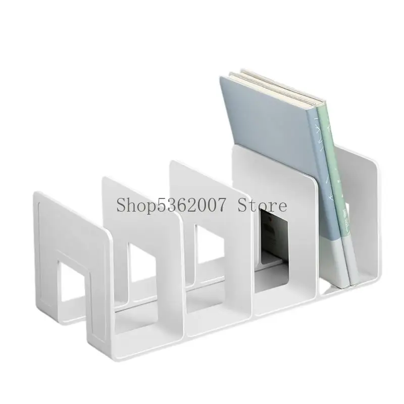 Acrylic Bookend for Shelf 4 Section Book End Desktop Book Organiser 32x14x13cm 40JB