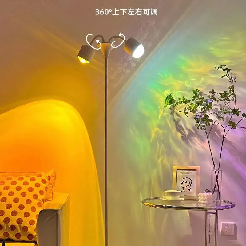 Sunset water ripple ambient light live broadcast background sunset water pattern floor light
