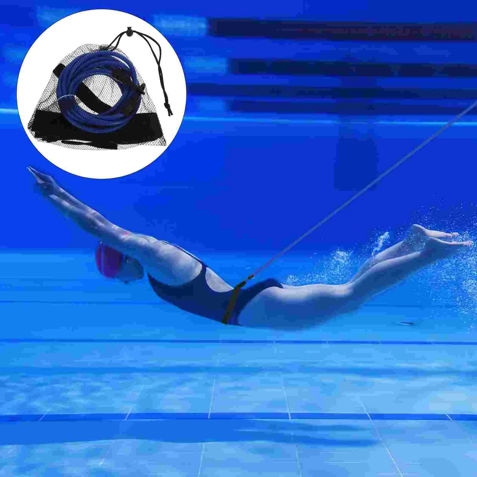 Swimming Exercise Belt Tools Trainer Resistance Belts Accessories Pool Training Leash