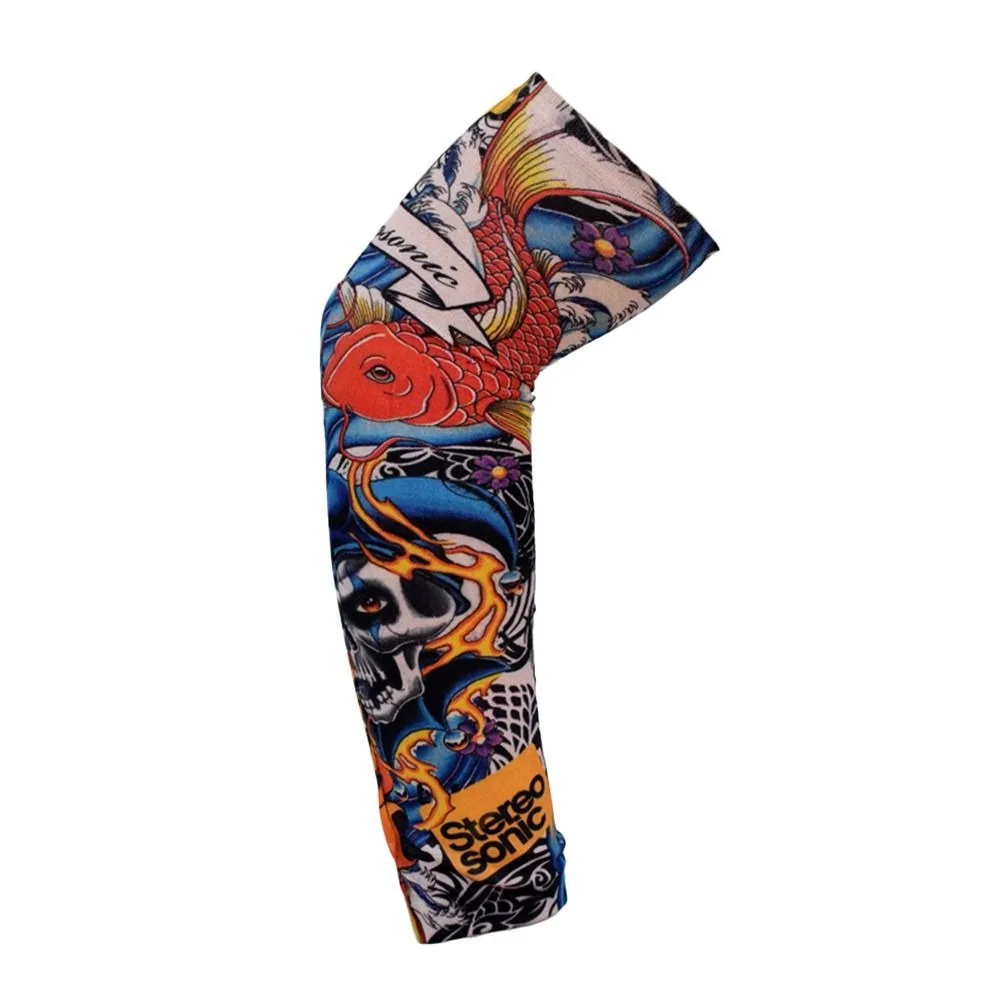 

1Pcs New Sun Protection Flower Arm Sleeves Outdoor Sport Summer Cooling Arm Cover Basketball Running Tattoo Arm Sleeves