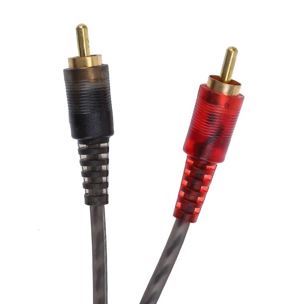 2 RCA to 1 RCA Splitter Cable Pure Copper 1 RCA Female to 2 RCA Male Adapter Y Splitter Cord for Car Audio System Subwoofer