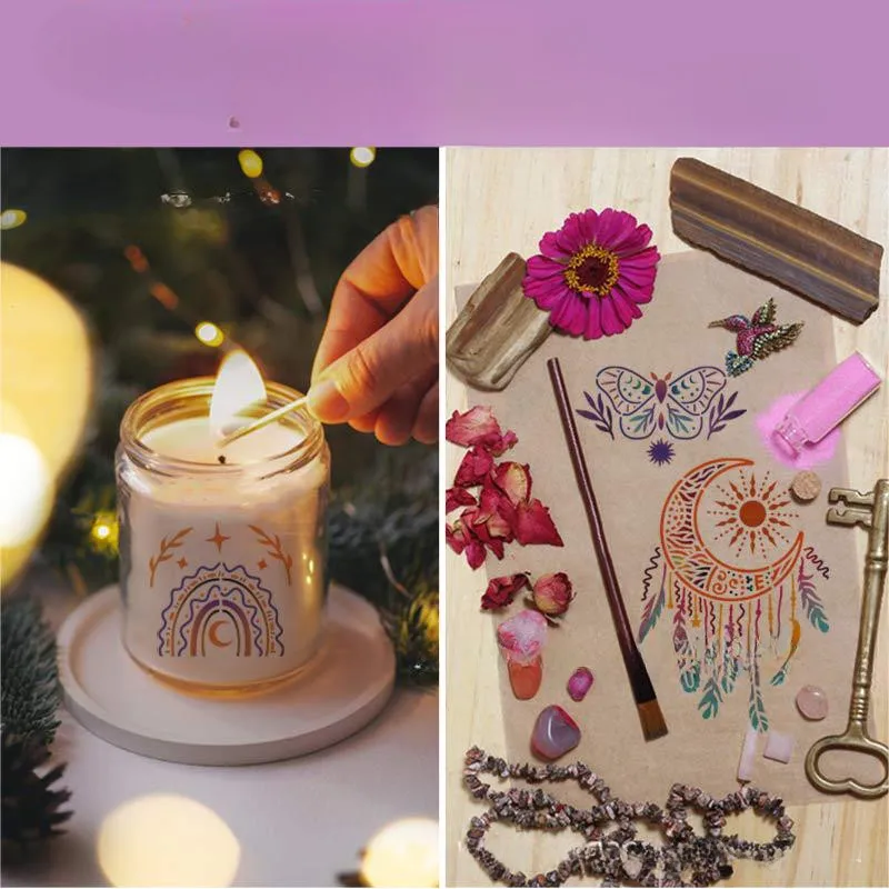 25 قطعة من استنسل كوكبة العرافة قابلة لإعادة الاستخدام DIY قالب رش جرافيتي للرسم على الأثاث والقماش والجدار