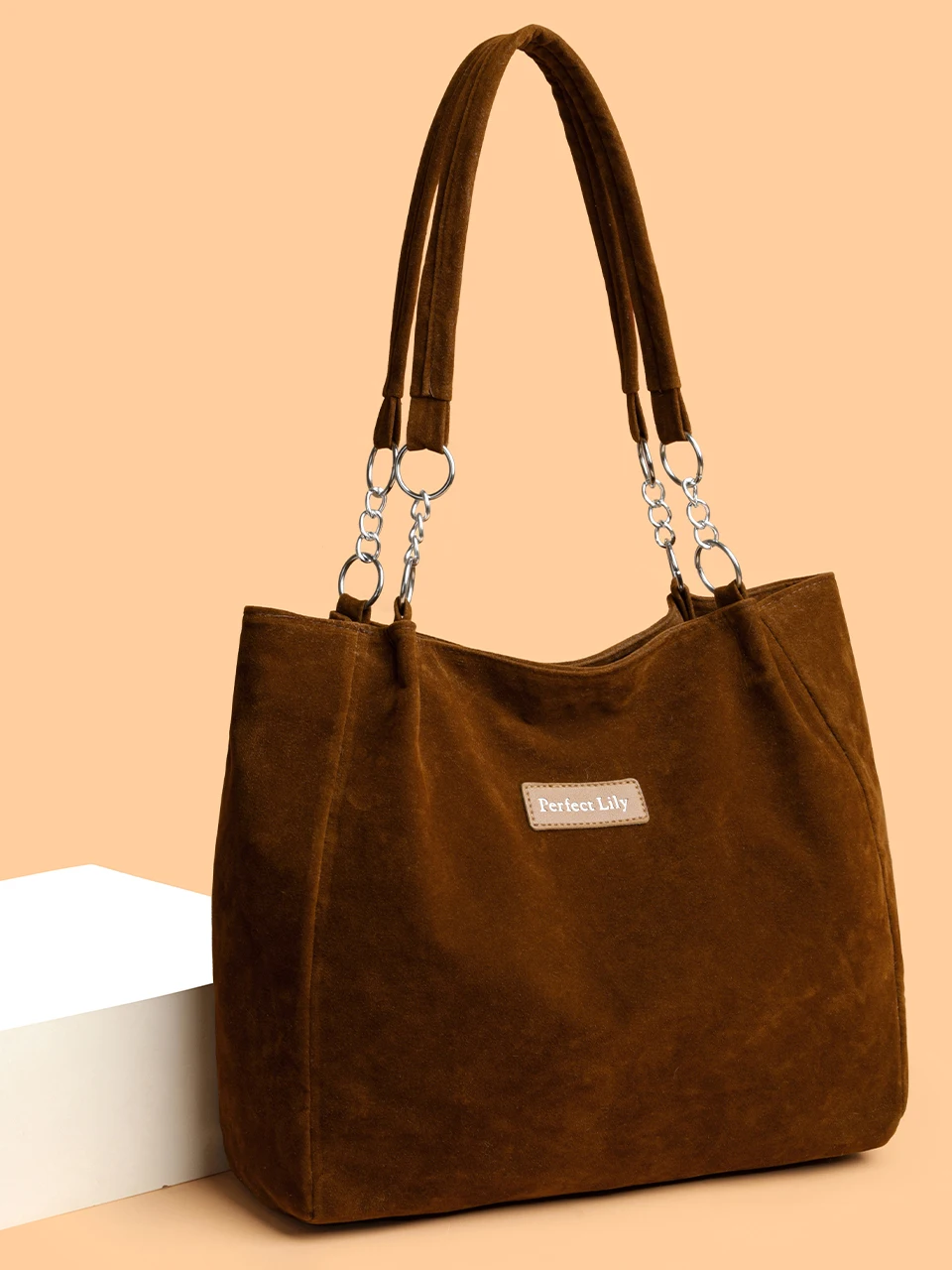 

Ice Charm 2025 New Women's Faion Bag Casual Commuter Large Capaci Single oulder Handbag Soft Velvet Strap Polyester