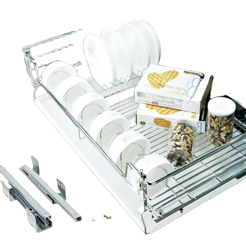 STLF  DL111Y New  Stainless Steel Kitchen Glide Silent Pull Out Basket for Furniture