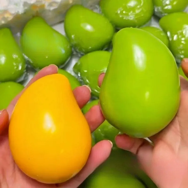Color-Changing Mango Squishy Fidget Ball, ASMR Sensory Stress Relief Toy Handmade Crispy Mango Stress Ball Squeeze Toy