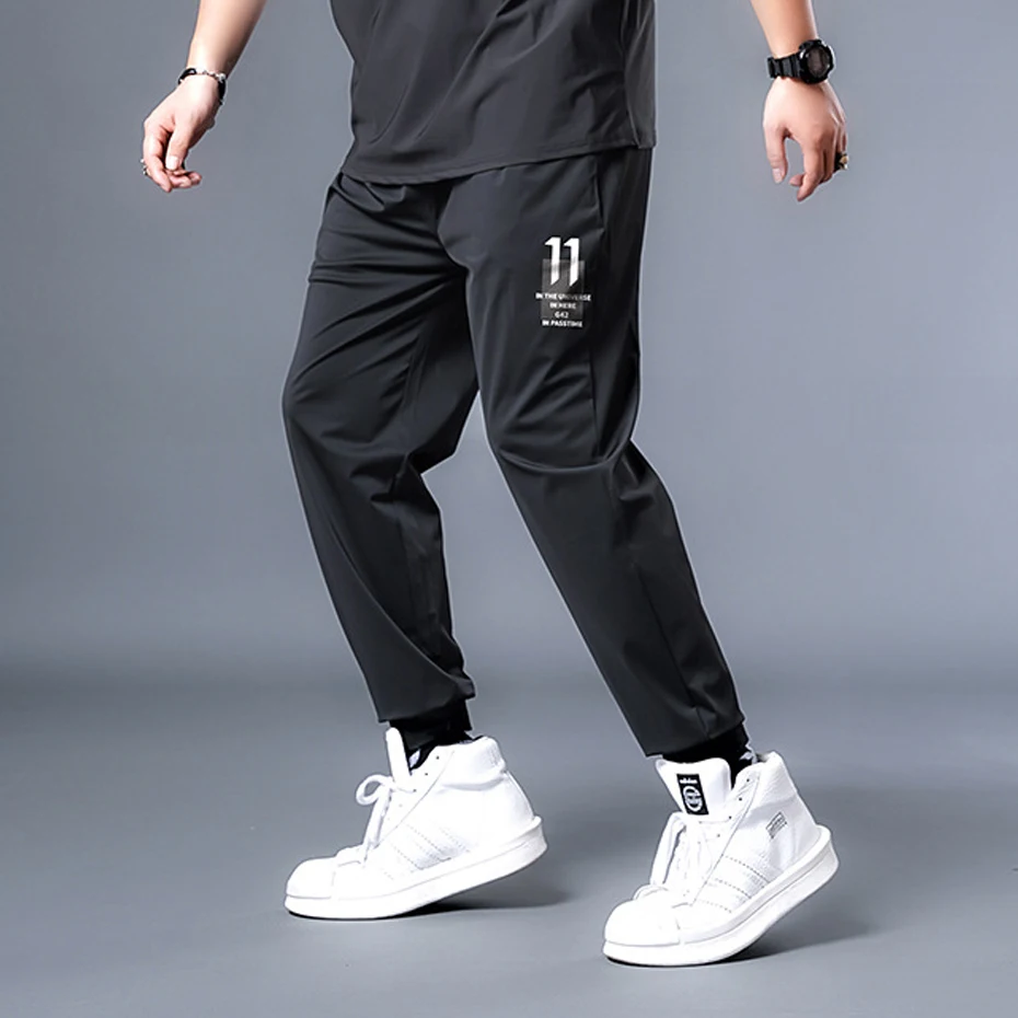 Summer Cool Pants Men Plus Size 7XL Jogger Pants Fashion Casual Track Pants Elastic Waist Trousers Male Big Size 7XL