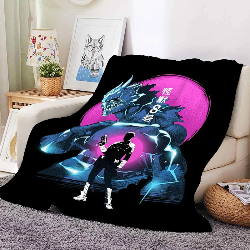 Fashion Anime Blanket Sofa Winter Kaiju No. 8 Warm Bed Fleece Custom Nap Home Fluffy Soft Blankets King Size Microfiber Bedding