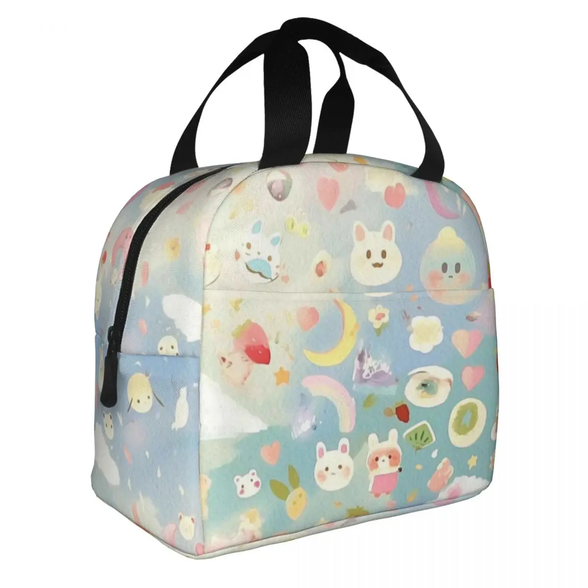 Cute Rabbit Cartoon Insulated Lunch Bags Thermal Bag Reusable Leakproof Tote Lunch Box Food Storage Bags School Outdoor