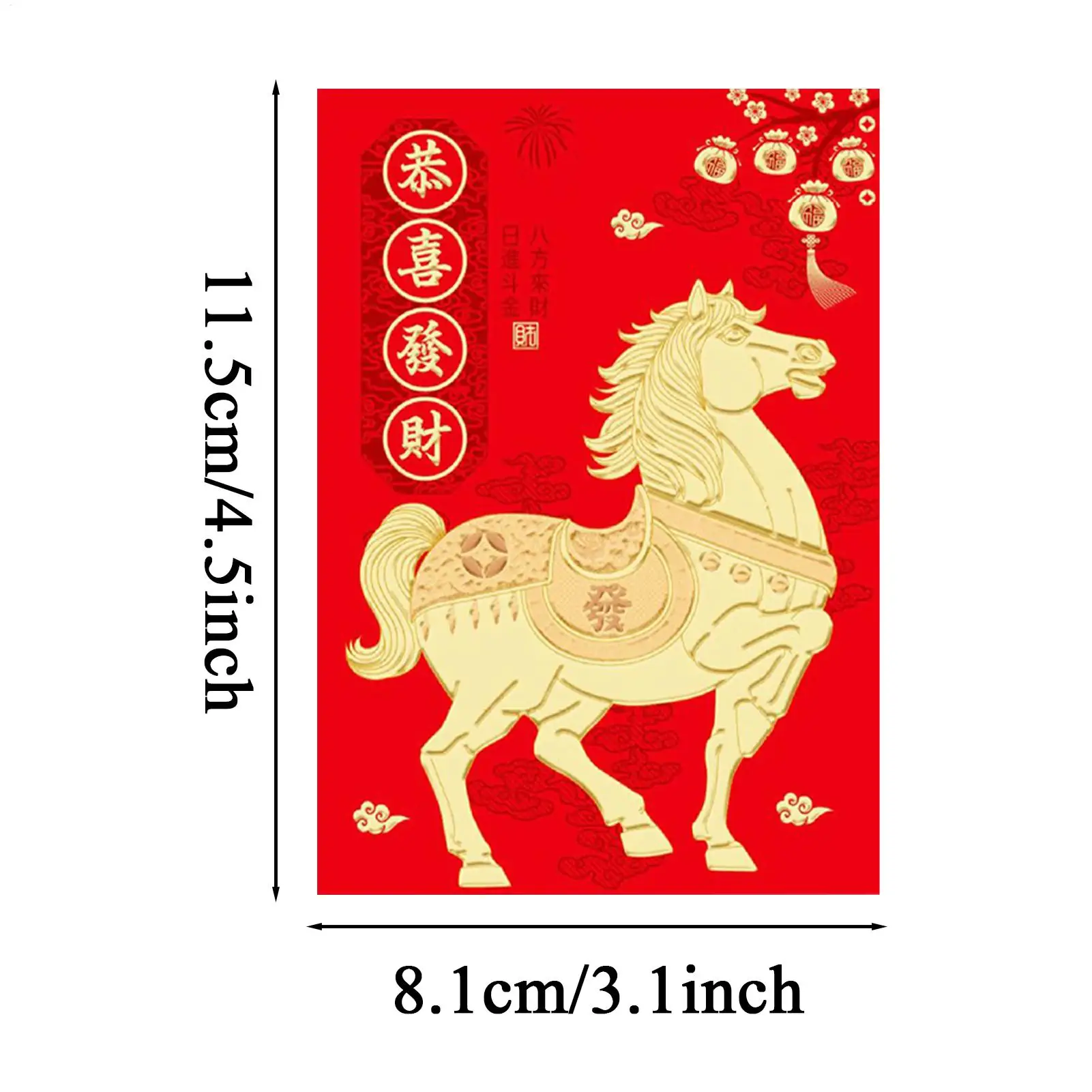2026 Lunar New Year Red Envelopes 6Pcs Hot Stamping Horse Pattern for Chinese New Year Birthday Celebration Winter Festival Gift - view 6