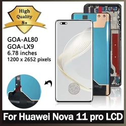 6.78“New For Huawei nova 11 Pro LCD GOA-AL80 GOA-LX9 Display Touch Screen Digitizer For nova11 Pro 11Pro Display Fingerprint