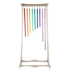 9-tube Music Wind Chimes Meditation Yoga Sound Healing Professional Percussion Instruments Outdoor Bells with Wooden Bracket