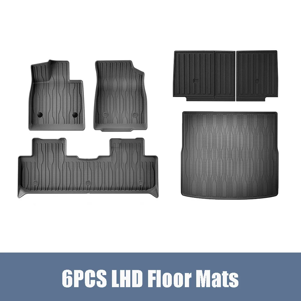Voor BYD Seal U / Song Plus EV & DMI 2021-2025 TPE Vloermatten en Rugleuningmat, All Weather Vloervoeringen Kofferbakmat Heavy Duty Pad
