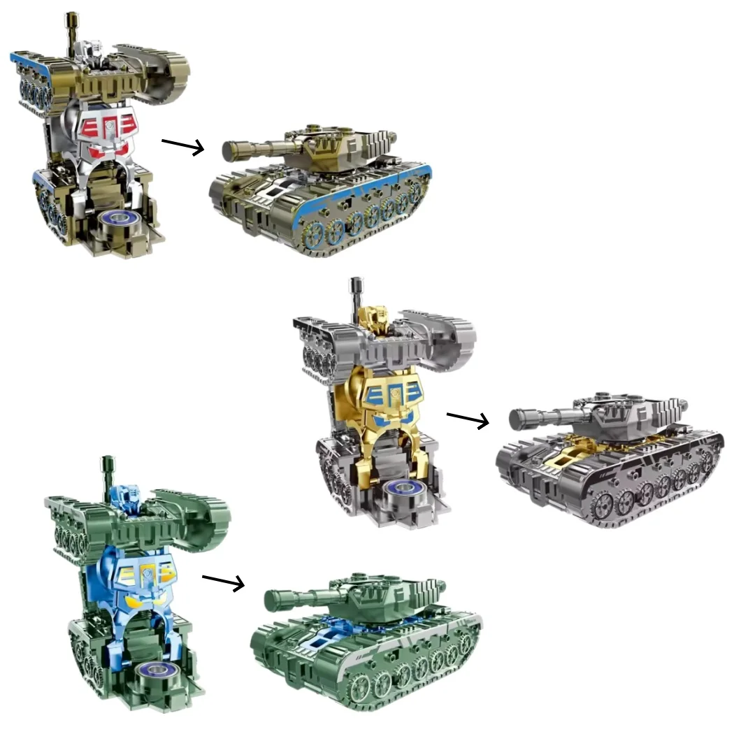 Kreativer Mech Fidget Spinner Simulierter Panzer-Transformationsroboter Erwachsenen-Fidget-Spielzeug Plastik-Handspinner Stressabbau-Spielzeug – Detail 6