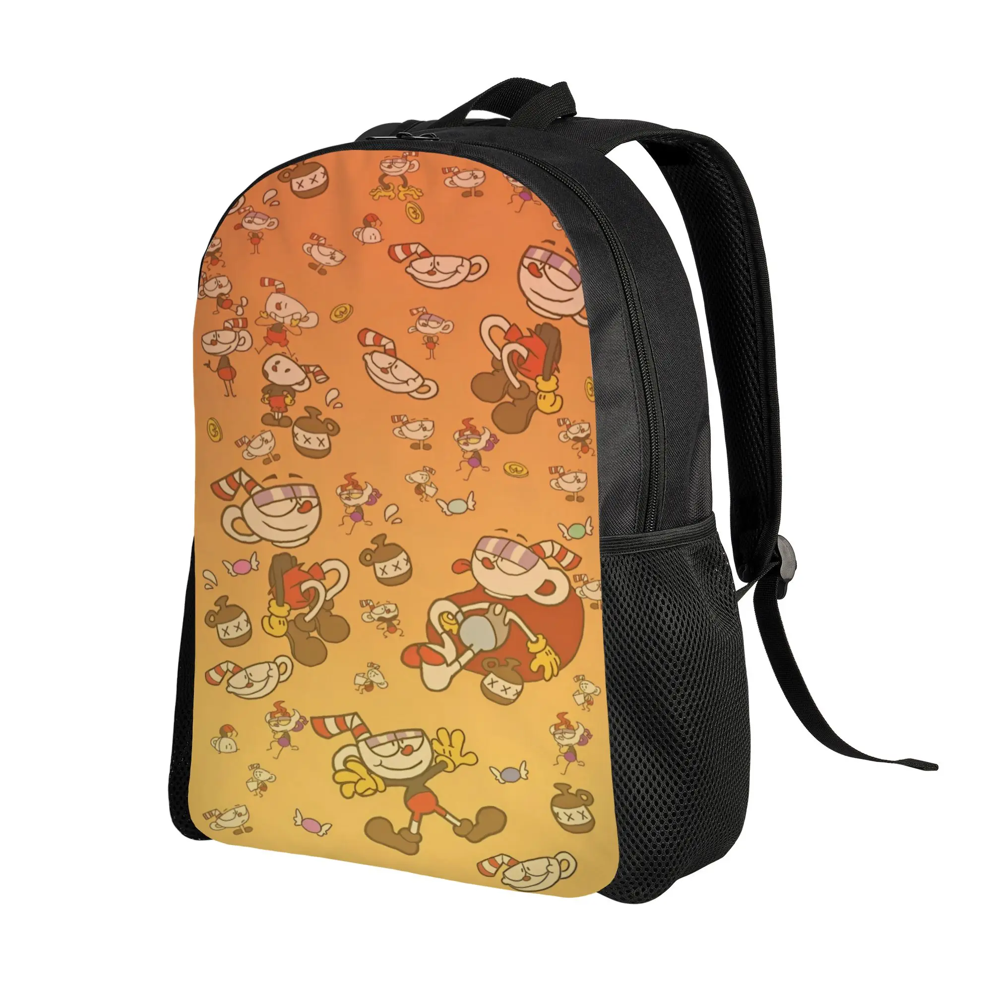 Cuphead cartoon Backpack  Cute Backpacks Teen Camping Breathable School Bags High Quality Rucksack