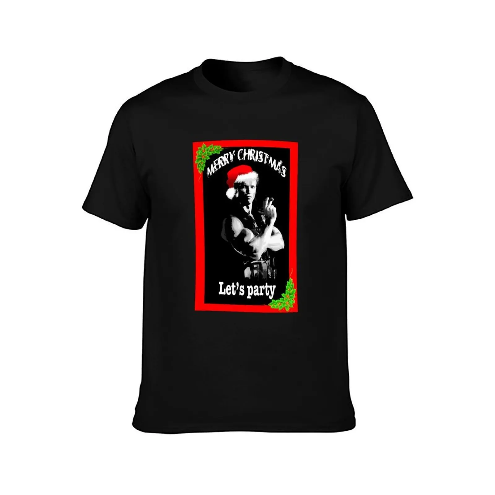 Commando - Christmas T-Shirt, Summer Casual Cotton Tee, Oversized Streetwear Tops, Vintage Graphic Print, Loose Fit Short Sleeve