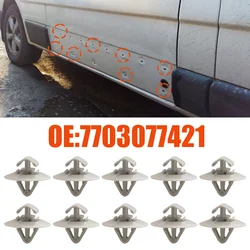 10Pcs Car Side Door Moulding Trim Clips Fasteners Rivet For Renault Duster Megane 2 Trafic Kangoo Sport Vauxhall Opel 7703077421