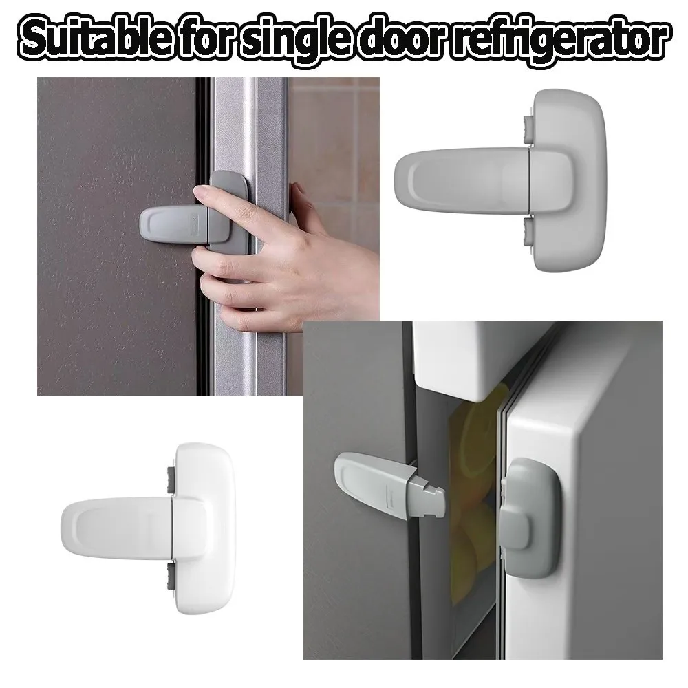 Double Buckle Fridge Lock Door Lock Catch Pinching Protection Refrigerator Lock Child Safety Accident Prevention