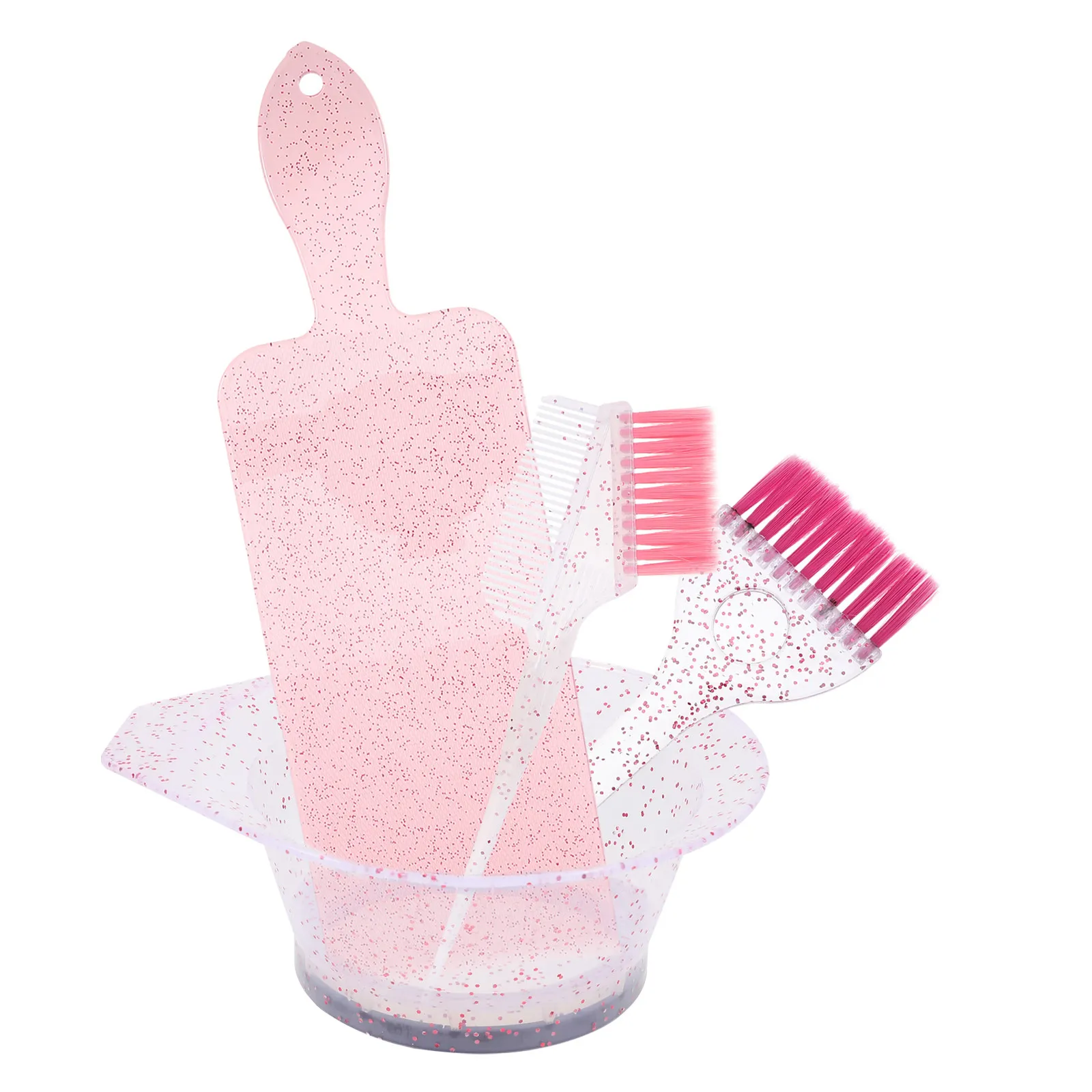 

Набор для окрашивания волос: чаша и кисть с расческой, с блестящим покрытием, удобная ручка, для домашнего использования, инструмент для смешивания краски для волос, для салонов