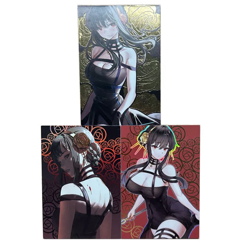 

3pcs/set SPY FAMILY Yor Forger DIY self-made Color Flash Card Anime Game Collection Card Gift Toy 59*86mm