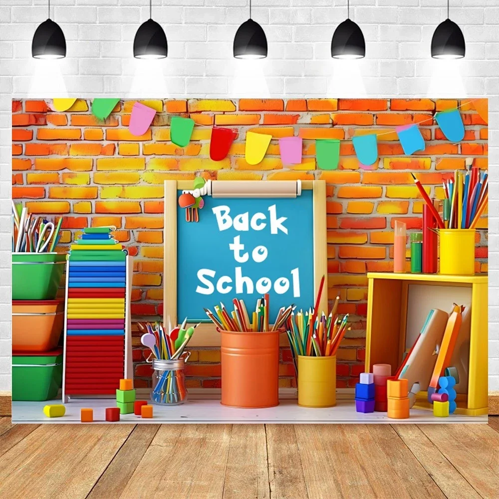 Welcome Back to School Theme First Day of Kindergarten Background Preschool Teachers Students Welcome Banner Decor Photo Studio