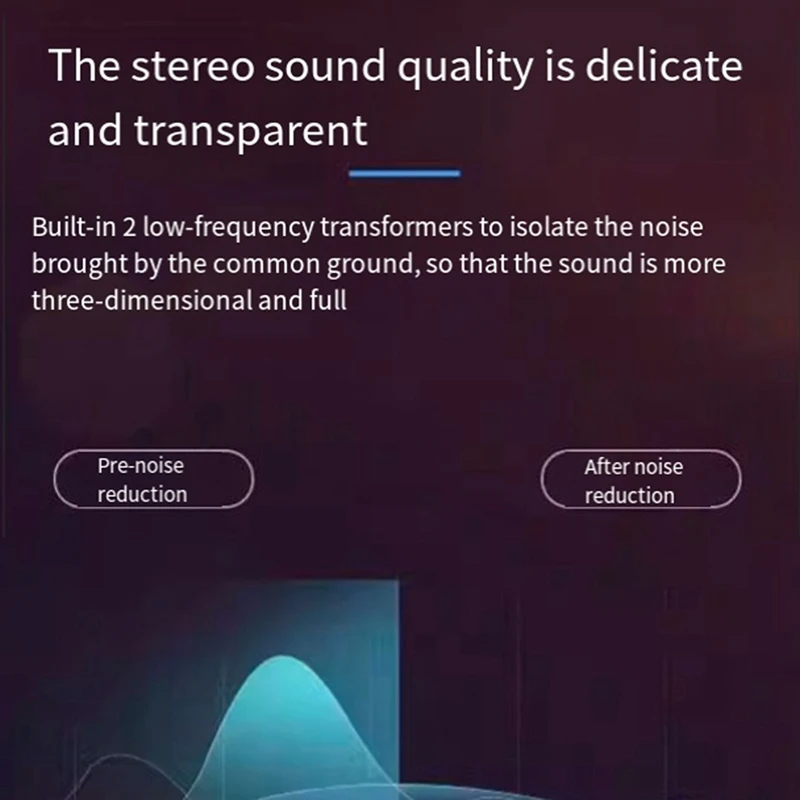 Professional Mono Common Ground Audio Filtering To Eliminate Current Sound Balancing Adapter