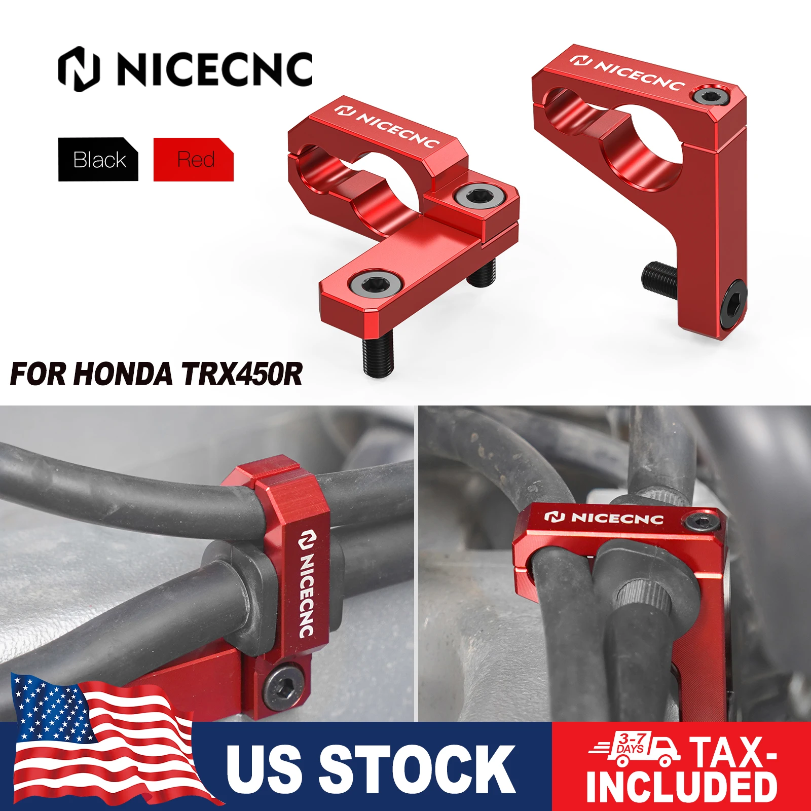 

Задний двойной тормозной магистраль NICECNC TRX450R для Honda TRX450R 2006-2009 TRX450ER 2006-2014 43462-HP1-600, обработанный алюминием с ЧПУ