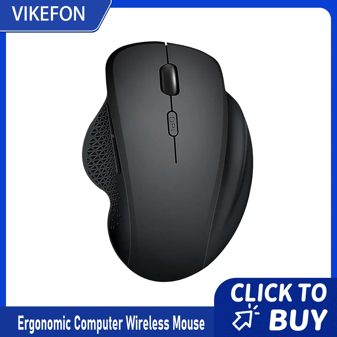 

Беспроводная мышь, эргономичная компьютерная мышь, оптическая мышь для ПК с USB-приемником, 6 кнопок, 2,4 ГГц, беспроводные мыши, 1600 точек на дюйм для ноутбука