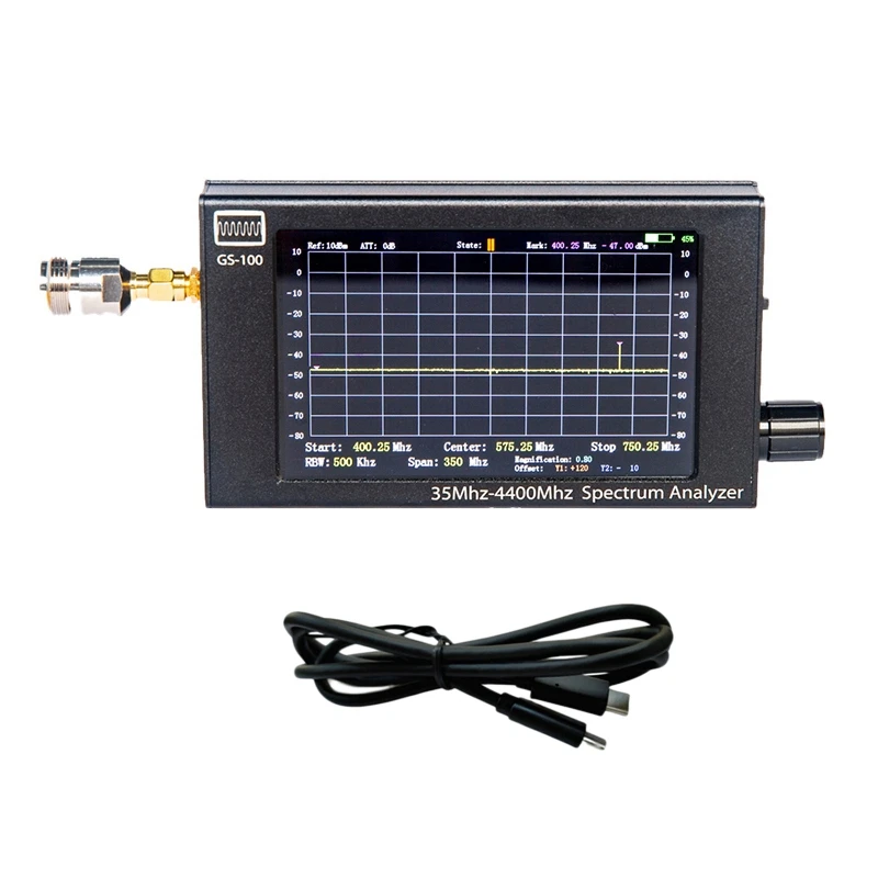 

Frequency 50-4400Mhz 4.3Inch Portable Handheld Spectrum Analyzer Explorer With Measurement Of Interphone 2.4G Signal