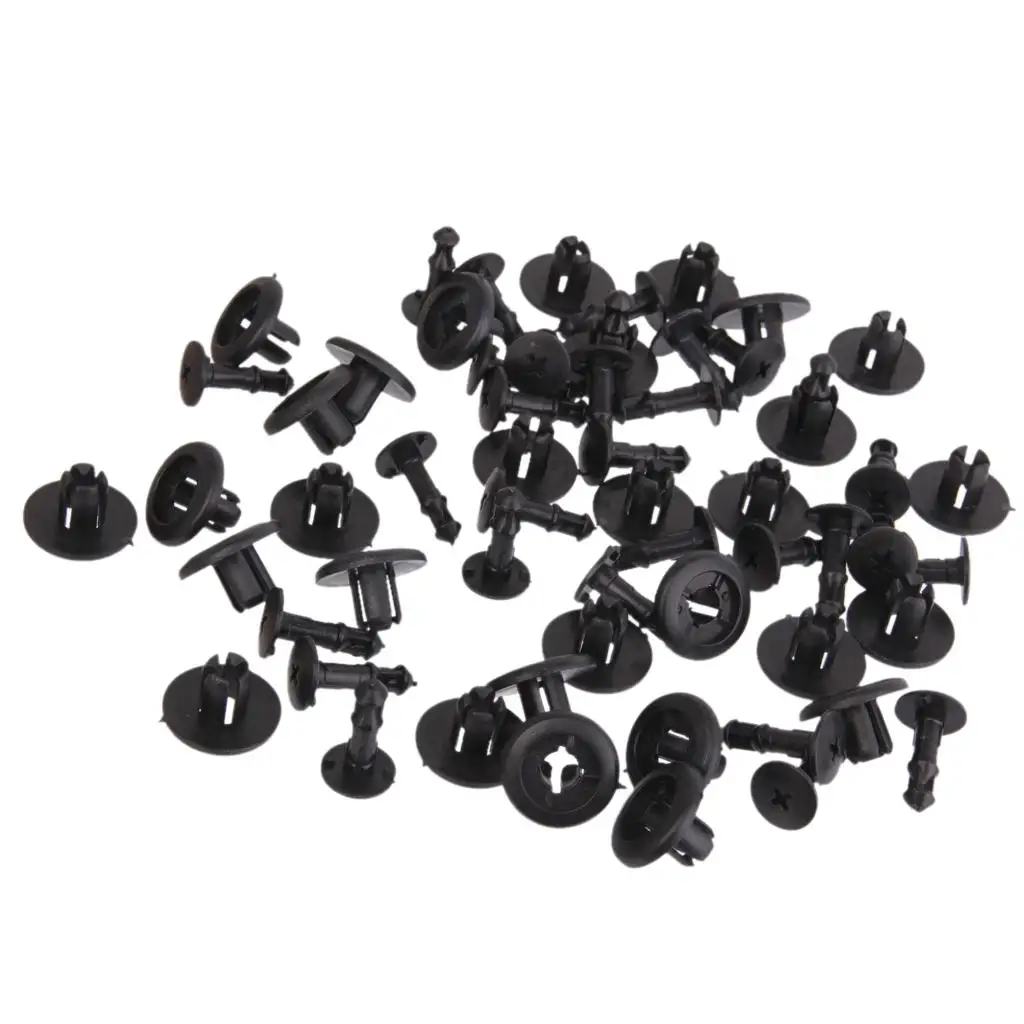 Splash Shield Clips Black Plastic Rivet Fasteners for Mazda Protege BC1D-56-145 Fender Trim