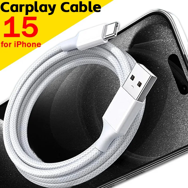 Für iPhone 15 Pro Max/15 Pro/15 Plus/15 Typ C Datenkabel Schnell ladegerät Kabel Kabel Unterstützung Carplay Handy Nylon Geflecht Kabel