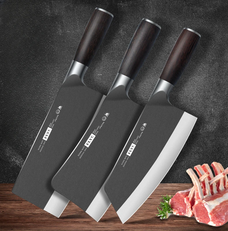 

Professional Japanese Kitchen sharp cutting Chef Knife Set Meat Fish Vegetables Slice Chop Bone Stainless Steel Butcher Cleaver.