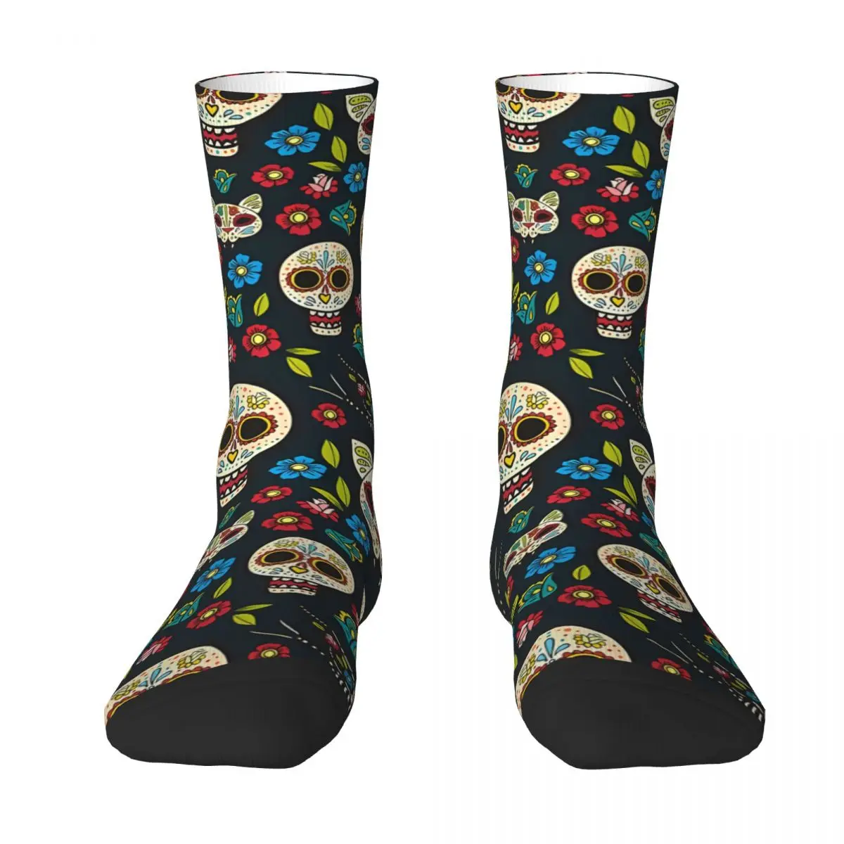 Mexican Sugar Skull Unisex Winter Socks Running Happy Socks street style Crazy Sock