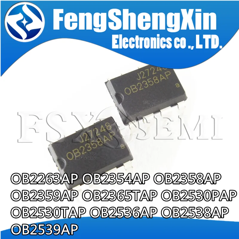 10pcs/lot OB2263AP OB2354AP OB2358AP OB2359AP OB2365TAP OB2530PAP OB2530TAP OB2536AP OB2538AP OB2539AP DIP-8 power management IC