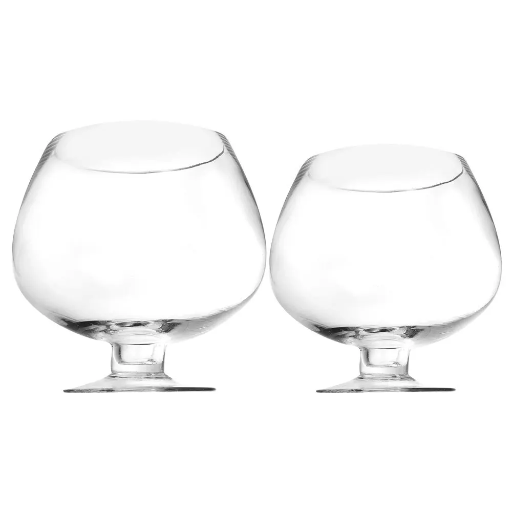 

2 Pcs Decorative Fish Tank Multi-function Desk Clear Aquarium Desktop Ornamental