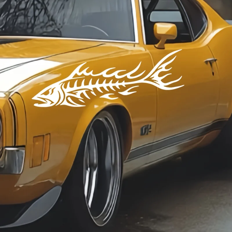 

2Fish Skeleton Car Sticker - Waterproof Vinyl Ocean Stickers