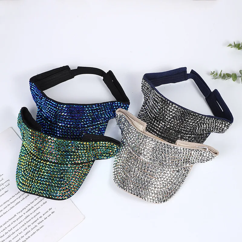 Fashionable empty top summer hat diamond hat diamond hat trendy brand versatile top hat point diamond hat