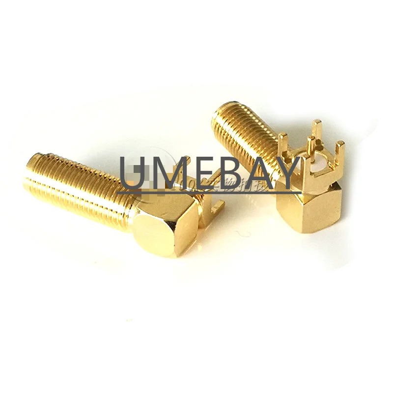 10 pieces per bag SMA female head female pin 50 ohm plate end right angle gold-plated frequency range 0-6G RF coaxial RF connect