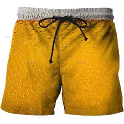 Men Beach Shorts 3D Beer Theme Printed Men Women Summer Fashion Fresh Casual Vacation Beachwear Fitness Sports Quick Dry Shorts