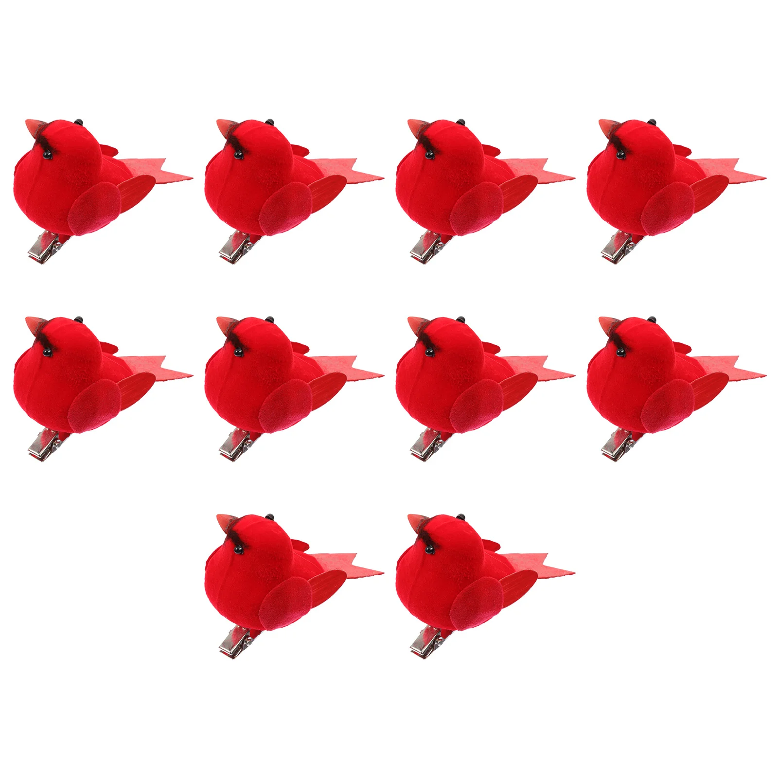 

10pcs Christmas Tree Hanging Ornament Cardinal Birds Xmas Decor For Branches Hats Garlands Decoration Party Holiday Diy Supplies