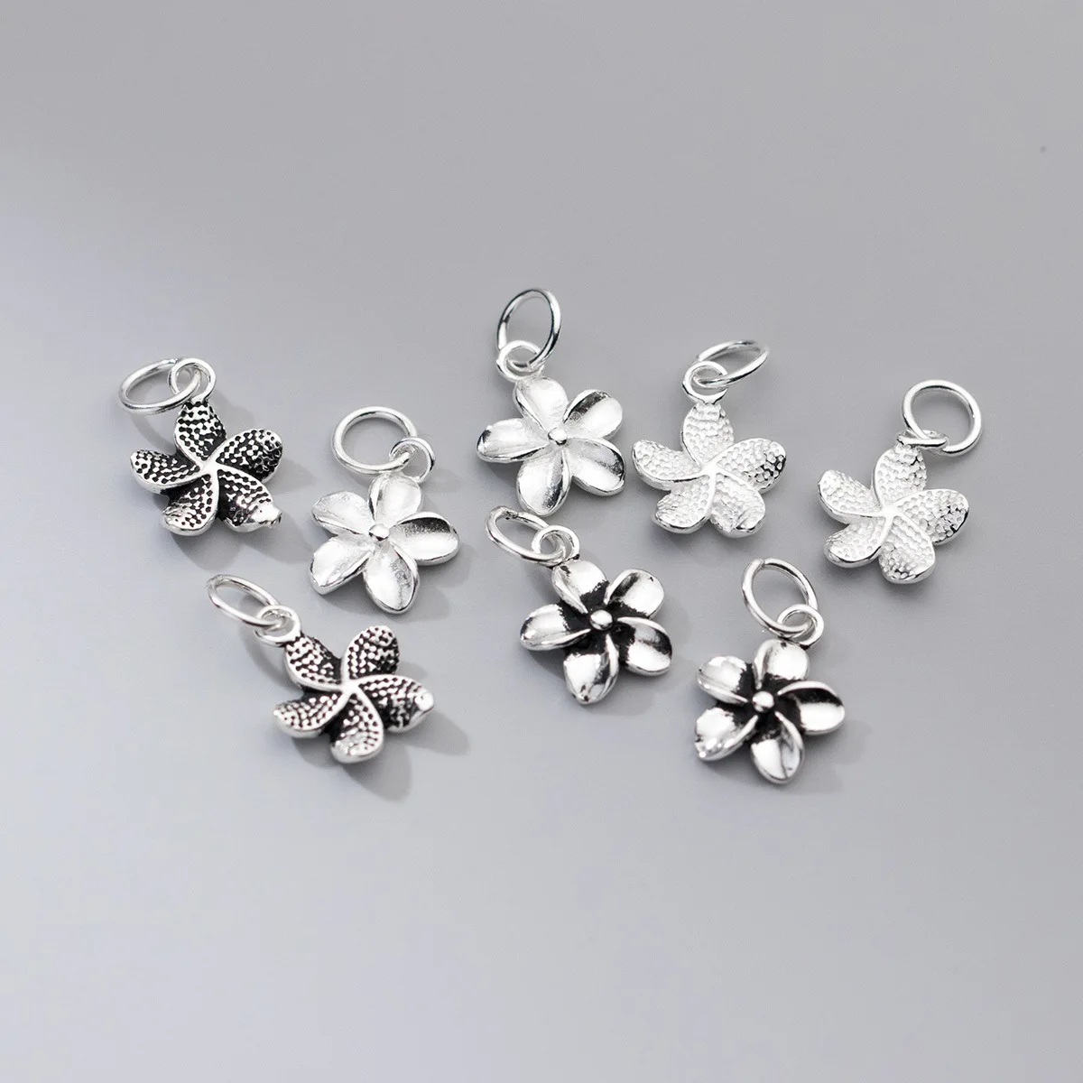 100% Real Sterling 925 Silver Accaccessories Bauhinia Charm Pendant For Bracelets Necklaces Key Diy Material