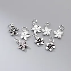 100% Real Sterling 925 Silver Accaccessories Bauhinia Charm Pendant For Bracelets Necklaces Key Diy Material