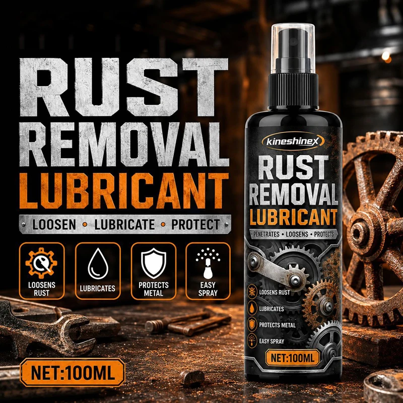 50/100ml Rust Removal and Lubrication 2in1 Spray for Hardware Removing Rust Lubricating Machinery Gears Eliminating Stuckness