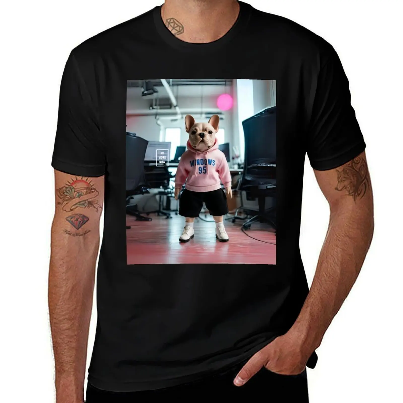 

[ME] French Bulldog Tech Manager 1 (in the Office) T-Shirt custom shirt customizeds anime shirts men