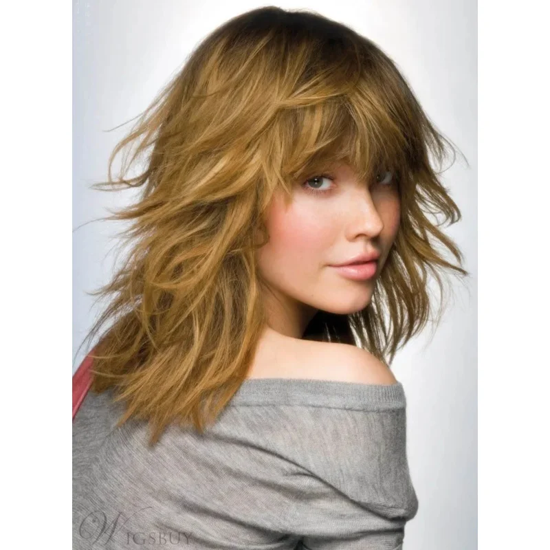 

Новая непристойная женская прическа, средние волнистые, 12-дюймовый парик для косплея