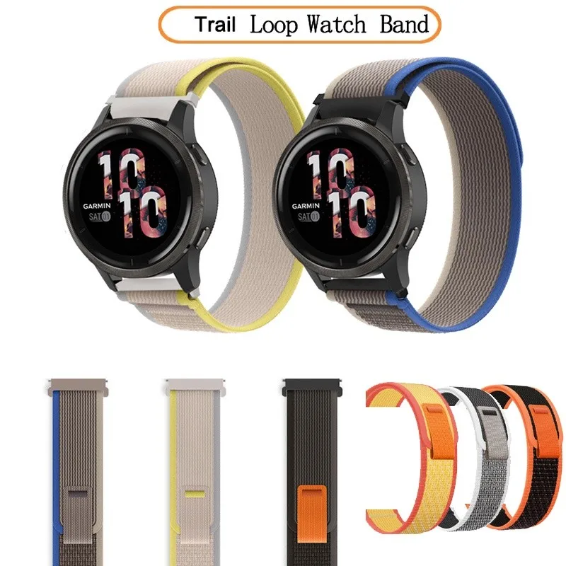 

Trail Loop Watch Band Nylon Strap For Garmin Venu3 Venu2 Venu3s /Vivoactive 3 4 5 3S 4S 40 45mm /vivomove3 3s HR Smart Watchband